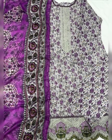 Ever Best Collection Pret Stich 3 Pcs Lawn