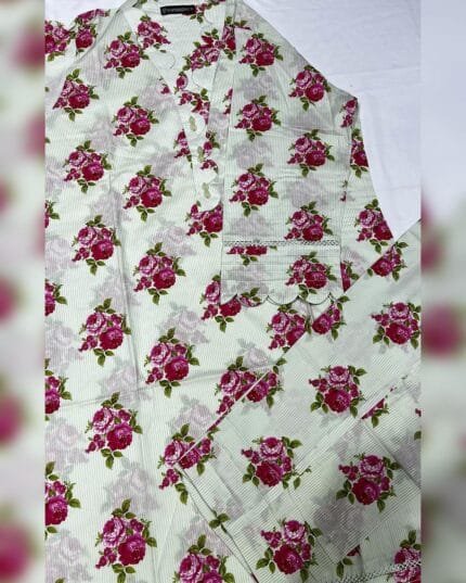 Floral Design 2 Piece Stitch Suit