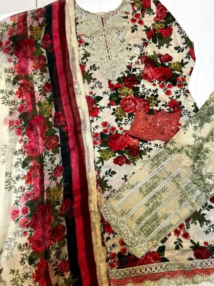 Ever Best Collection Pret Stich 3 Pcs Lawn