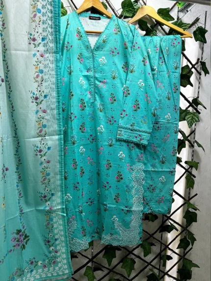 Ever Best Collection Pret Stich 3 Pcs Lawn