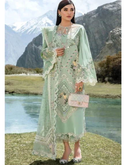 Crimson  Luxury Lawn Fabric