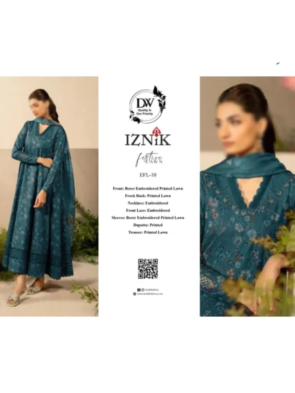 Iznik Luxury Lawn Fabric